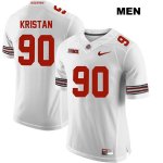 Men's NCAA Ohio State Buckeyes Bryan Kristan #90 College Stitched Authentic Nike White Football Jersey HX20H61CN